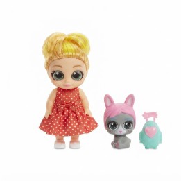 Muñeca Dollbaby Ojos Grandes Con Mascota Y Mochila