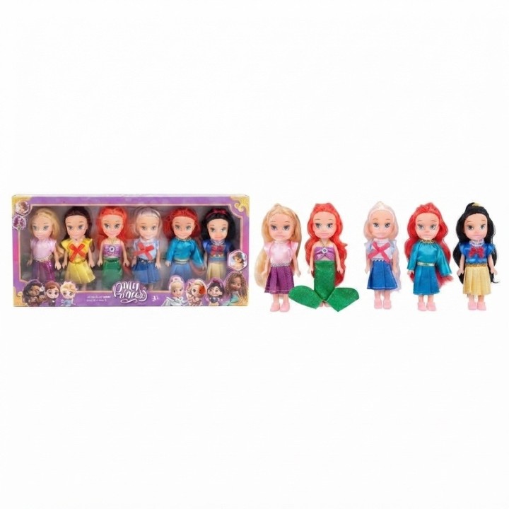 Muñeca Princesas Cuento De Hadas Set Coleccion X 6 Unidades