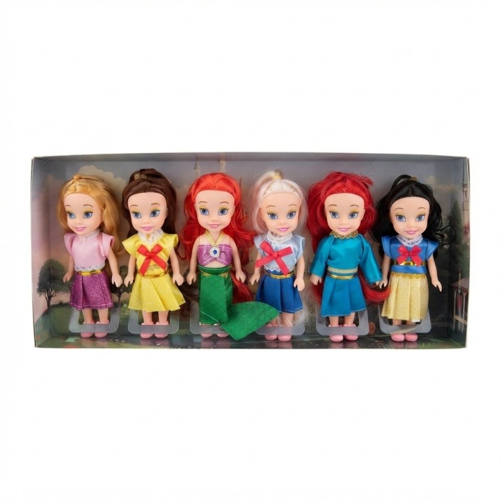 Muñeca Princesas Cuento De Hadas Set Coleccion X 6 Unidades