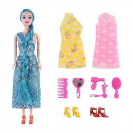 Set Muñeca Princesa Con Vestidos Y Accesorios Belleza