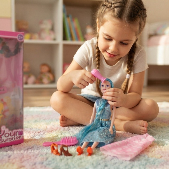 Set Muñeca Princesa Con Vestidos Y Accesorios Belleza