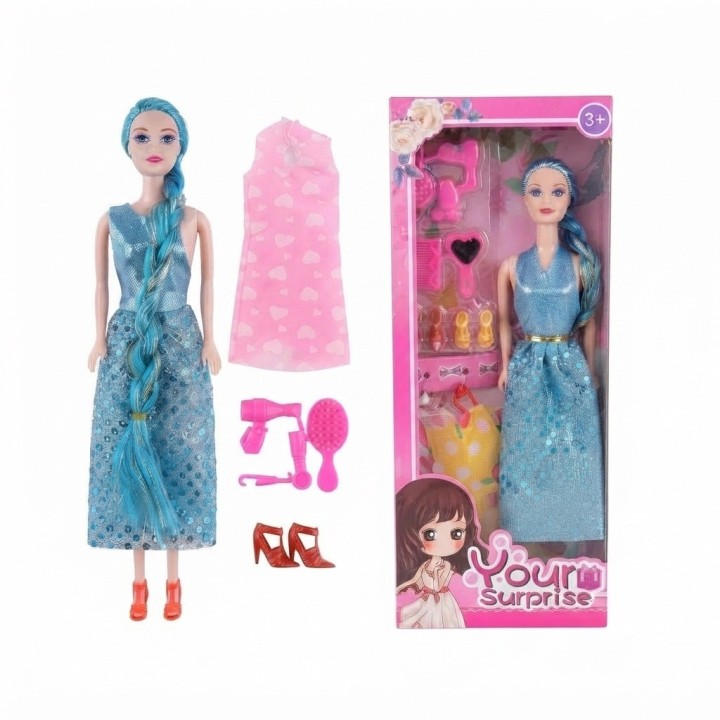 Set Muñeca Princesa Con Vestidos Y Accesorios Belleza