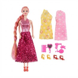 Set Muñeca Princesa Con Vestidos Y Accesorios Belleza