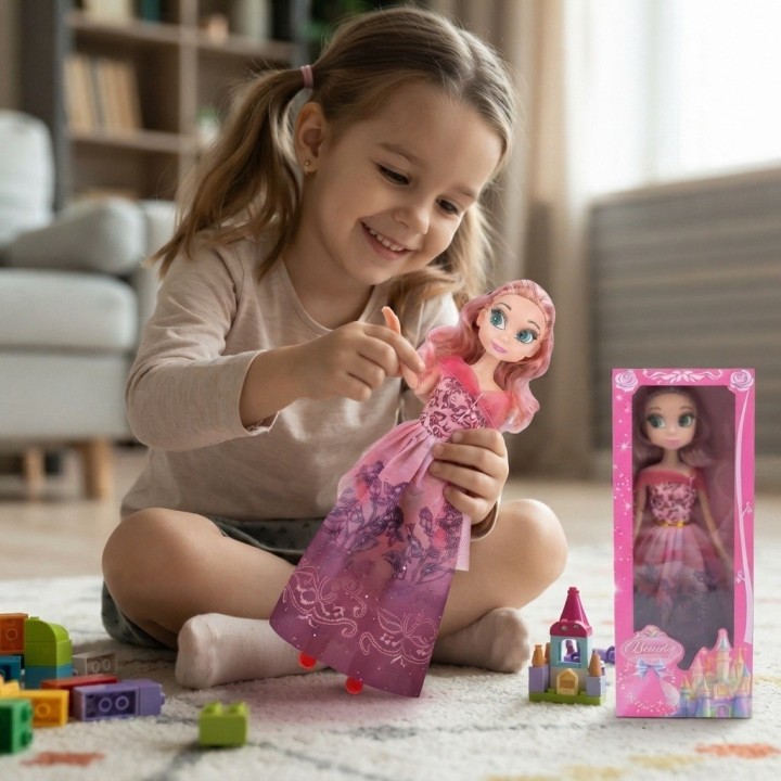 Muñeca Princesa Beauty Coleccionable Vestido Largo