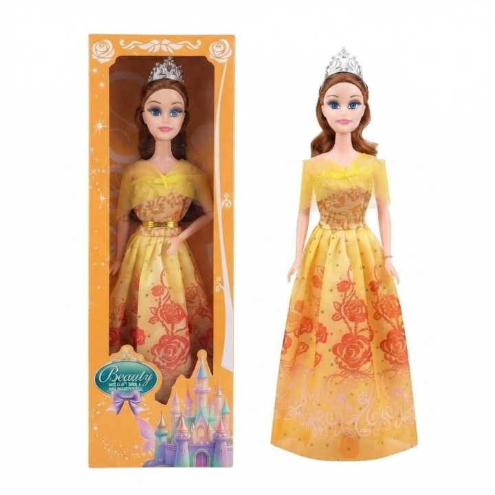 Muñeca Princesa Beauty Con Vestido De Gala Y Corona
