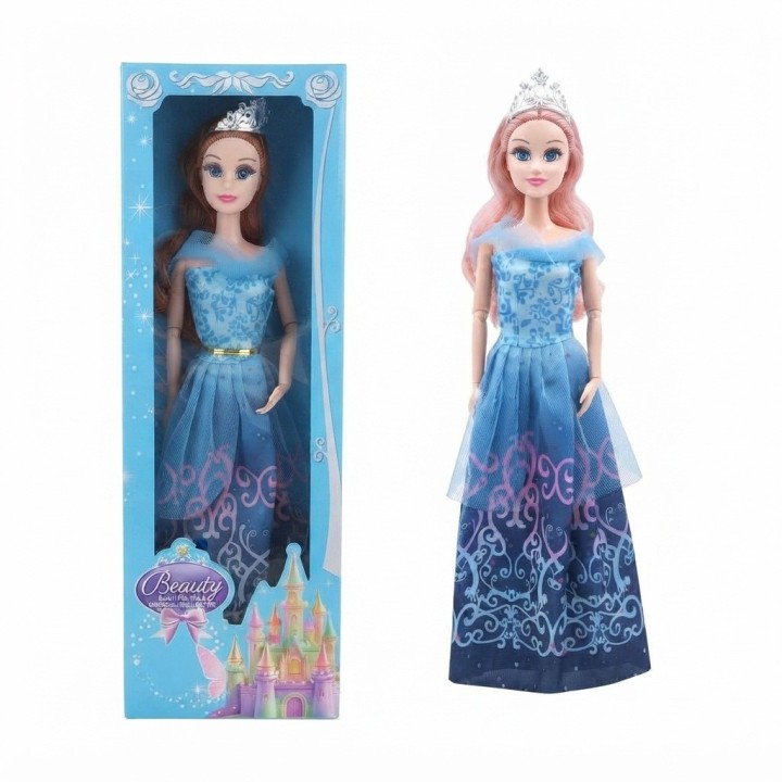 Muñeca Princesa Beauty Con Vestido De Gala Y Corona