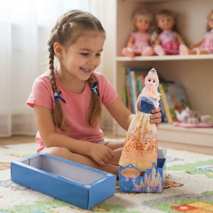 Muñeca Princesa Beauty Con Vestido De Gala Y Corona