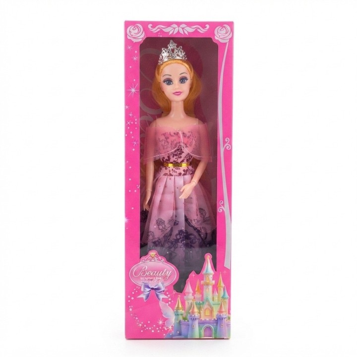 Muñeca Princesa Beauty Con Vestido De Gala Y Corona