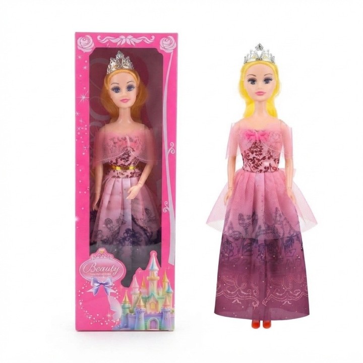 Muñeca Princesa Beauty Con Vestido De Gala Y Corona