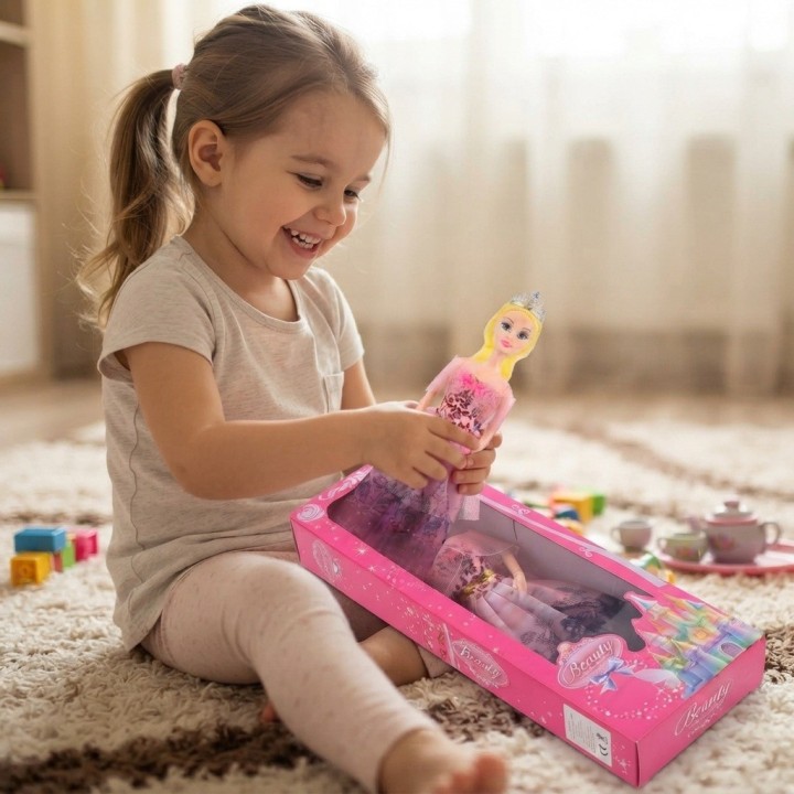 Muñeca Princesa Beauty Con Vestido De Gala Y Corona