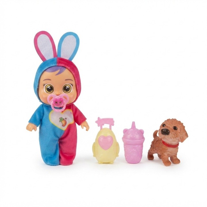 Set Muñeca Bebé Con Mascota Y Accesorios Pijama Niñas