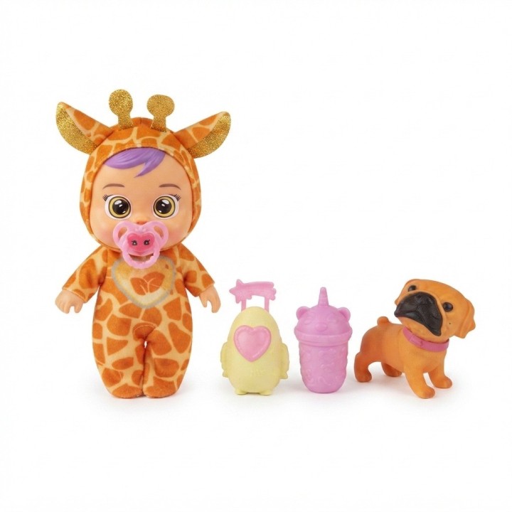 Set Muñeca Bebé Con Mascota Y Accesorios Pijama Niñas