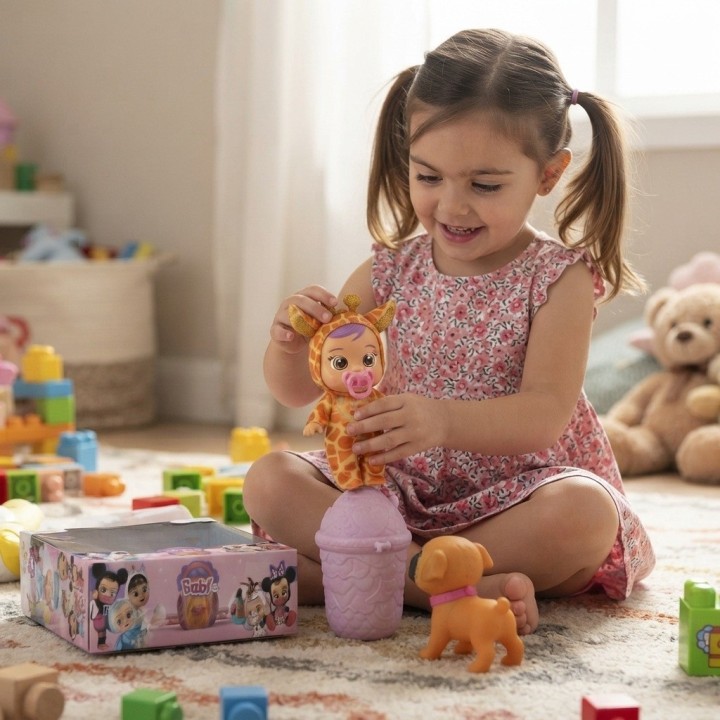Set Muñeca Bebé Con Mascota Y Accesorios Pijama Niñas