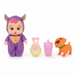 Set Muñeca Bebé Con Mascota Y Accesorios Pijama Niñas