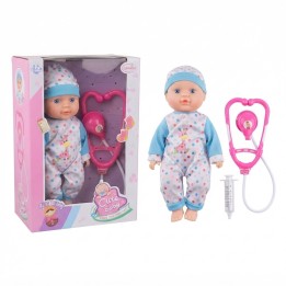 Set Muñeca Bebé Doctora Con Estetoscopio Y Jeringa
