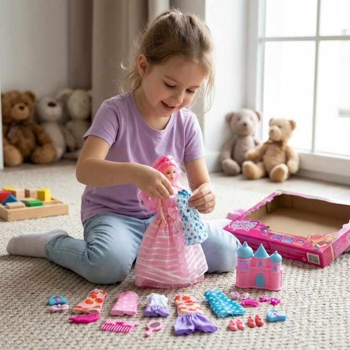 Muñeca Fashion Con Castillo Y 7 Vestidos
