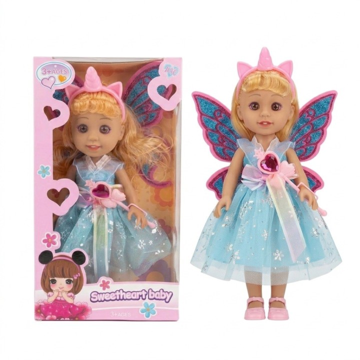 Muñeca Hada Princesa Con Alas Juguete Niñas Interactiva