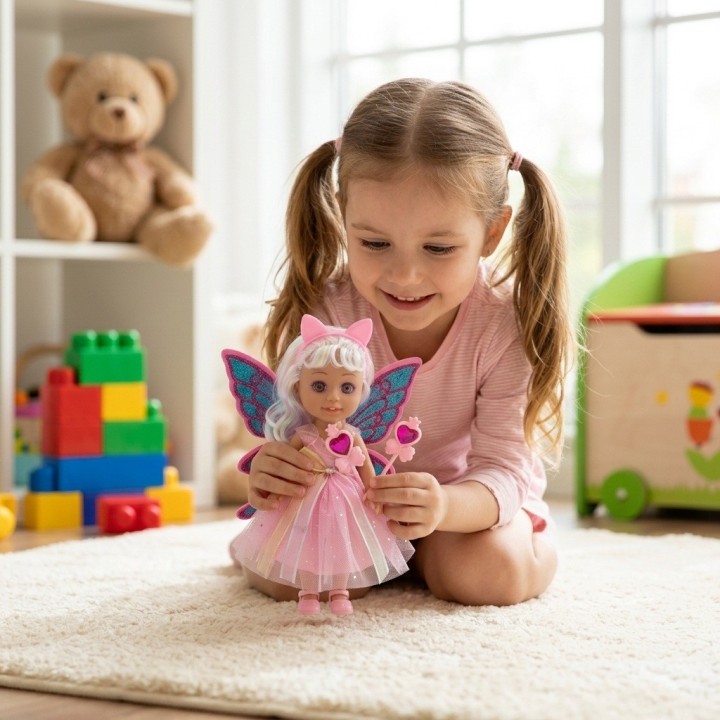 Muñeca Hada Princesa Con Alas Juguete Niñas Interactiva