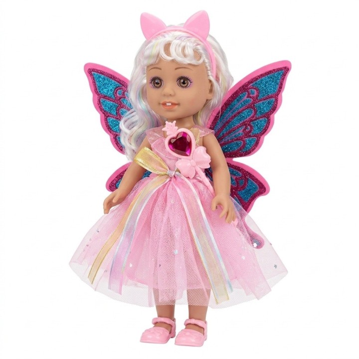Muñeca Hada Princesa Con Alas Juguete Niñas Interactiva