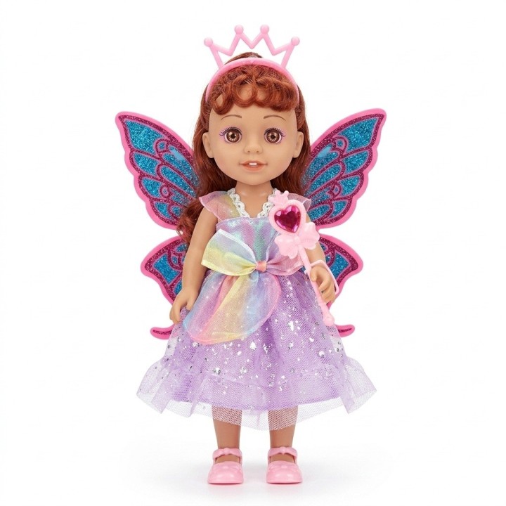 Muñeca Hada Princesa Con Alas Juguete Niñas Interactiva