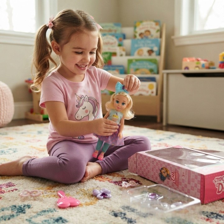 Muñeca Love Doll Con Accesorios De Belleza Y Peinado