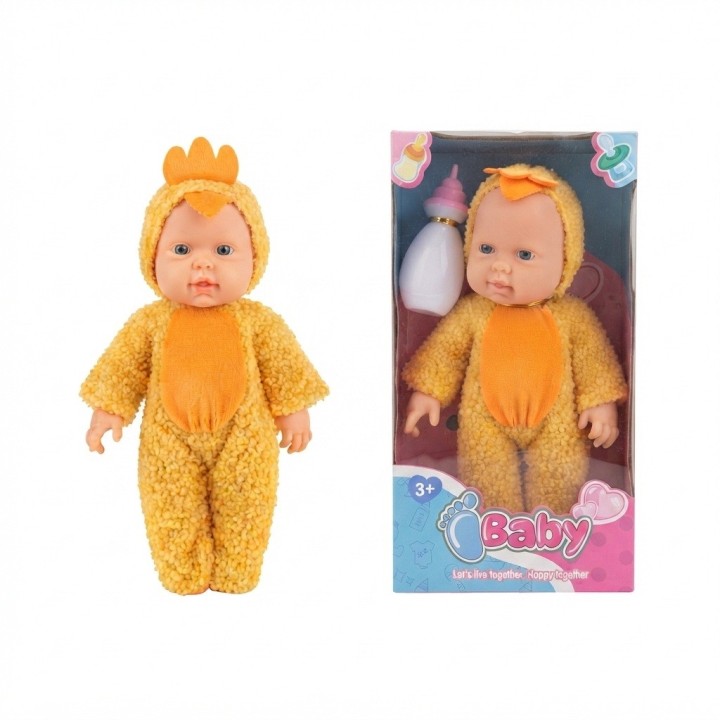 Muñeca Bebé Con Pijama De Peluche Y Tetero Niñas