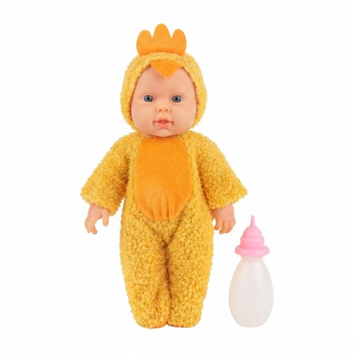 Muñeca Bebé Con Pijama De Peluche Y Tetero Niñas