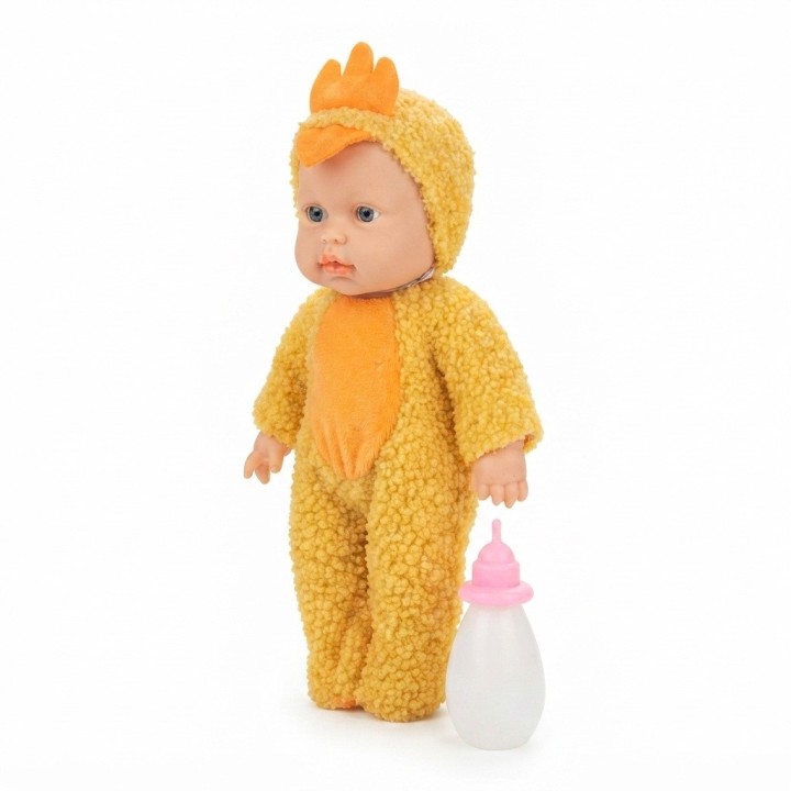 Muñeca Bebé Con Pijama De Peluche Y Tetero Niñas