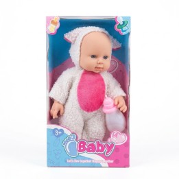 Muñeca Bebé Con Pijama De Peluche Y Tetero Niñas