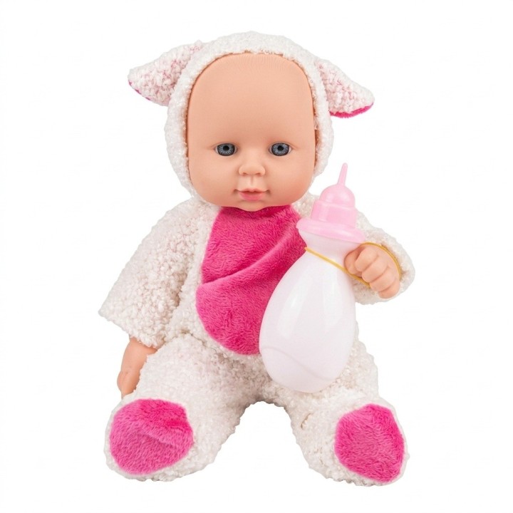 Muñeca Bebé Con Pijama De Peluche Y Tetero Niñas