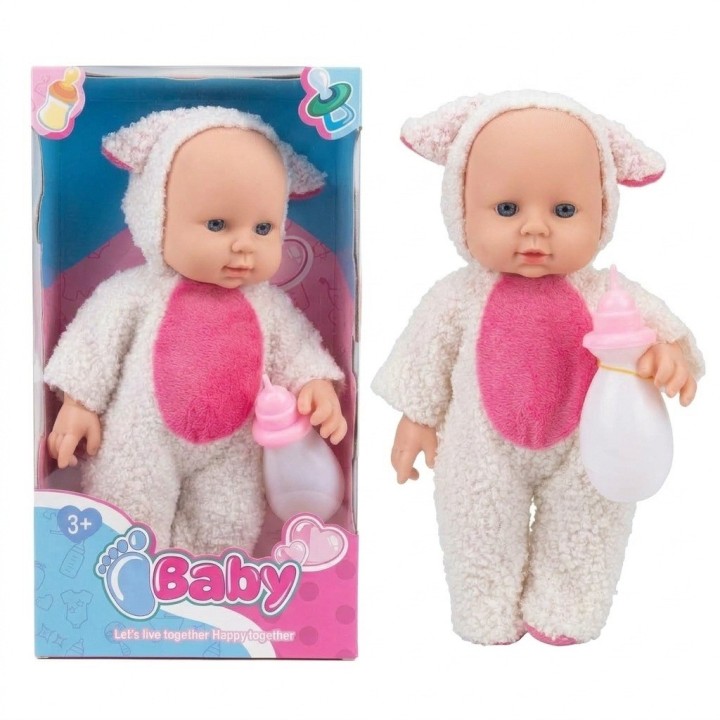 Muñeca Bebé Con Pijama De Peluche Y Tetero Niñas