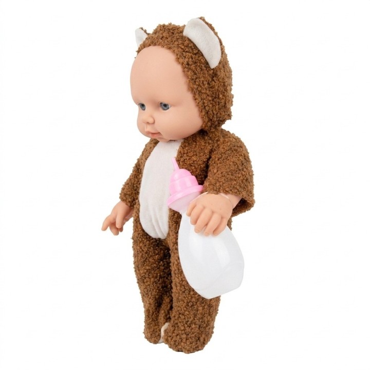 Muñeca Bebé Con Pijama De Peluche Y Tetero Niñas