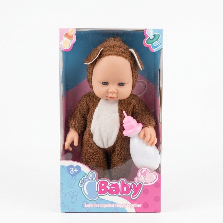 Muñeca Bebé Con Pijama De Peluche Y Tetero Niñas