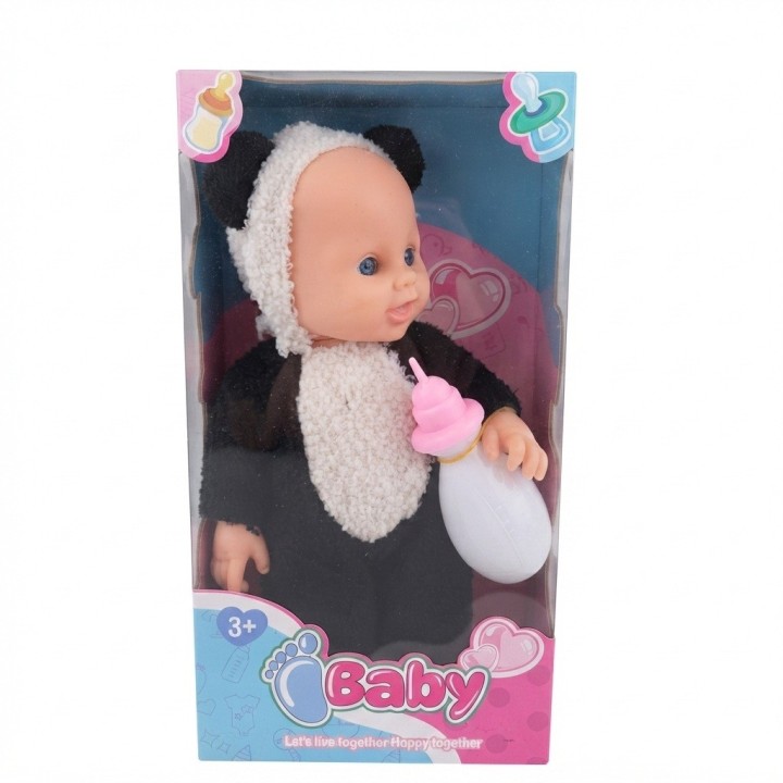 Muñeca Bebé Con Pijama De Peluche Y Tetero Niñas