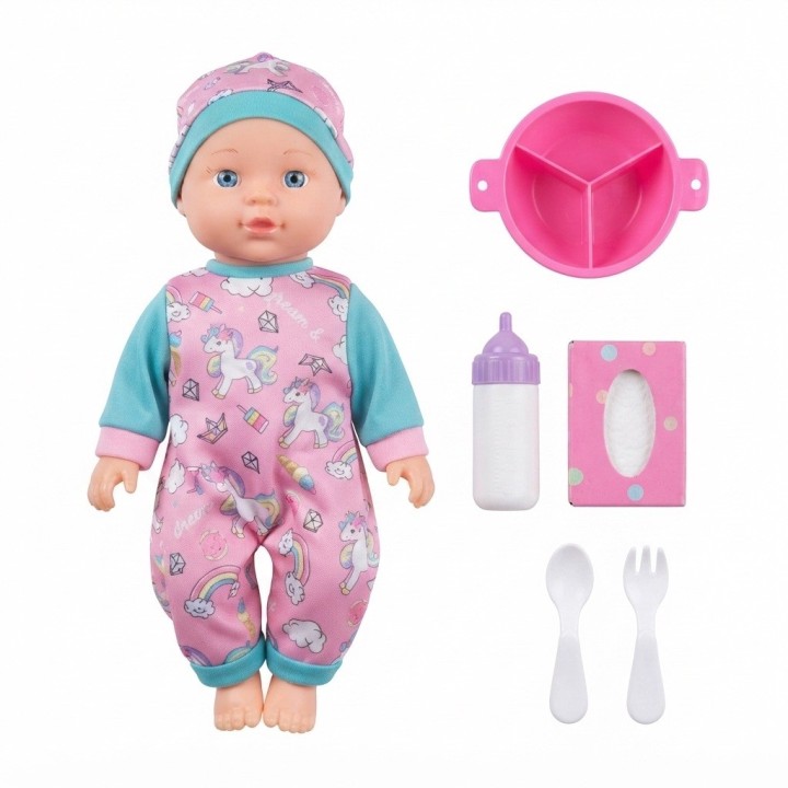 Muñeca Bebé Realista Con Accesorios De Alimentación Niña