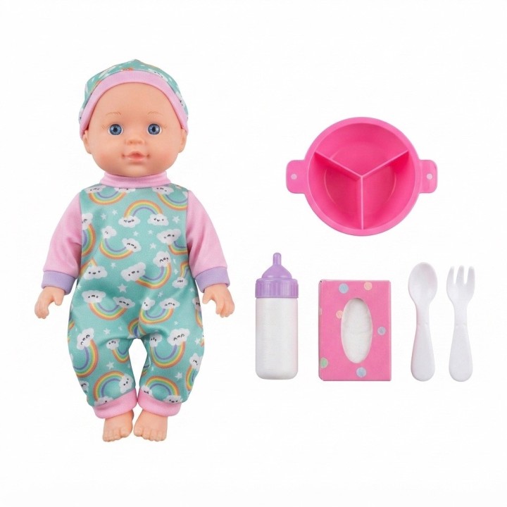 Muñeca Bebé Realista Con Accesorios De Alimentación Niña