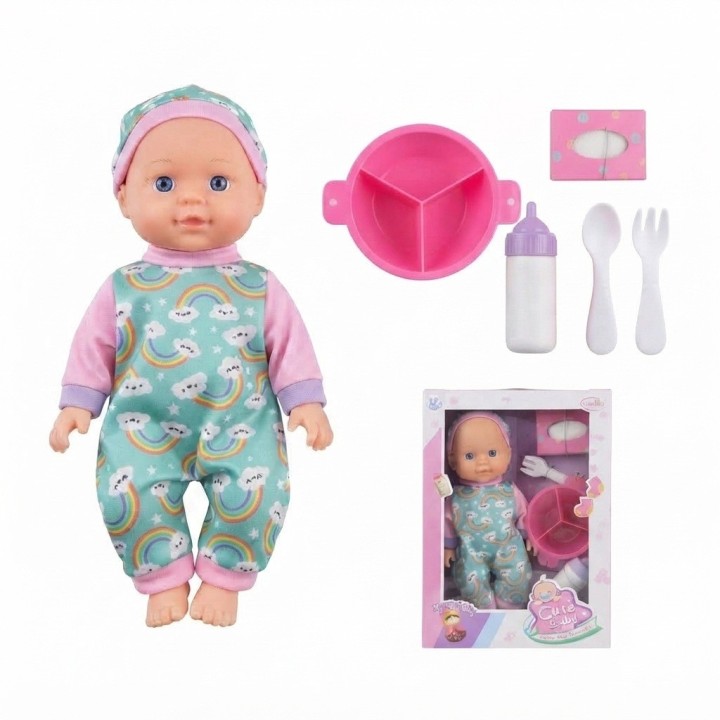 Muñeca Bebé Realista Con Accesorios De Alimentación Niña