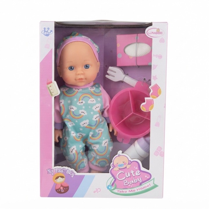 Muñeca Bebé Realista Con Accesorios De Alimentación Niña