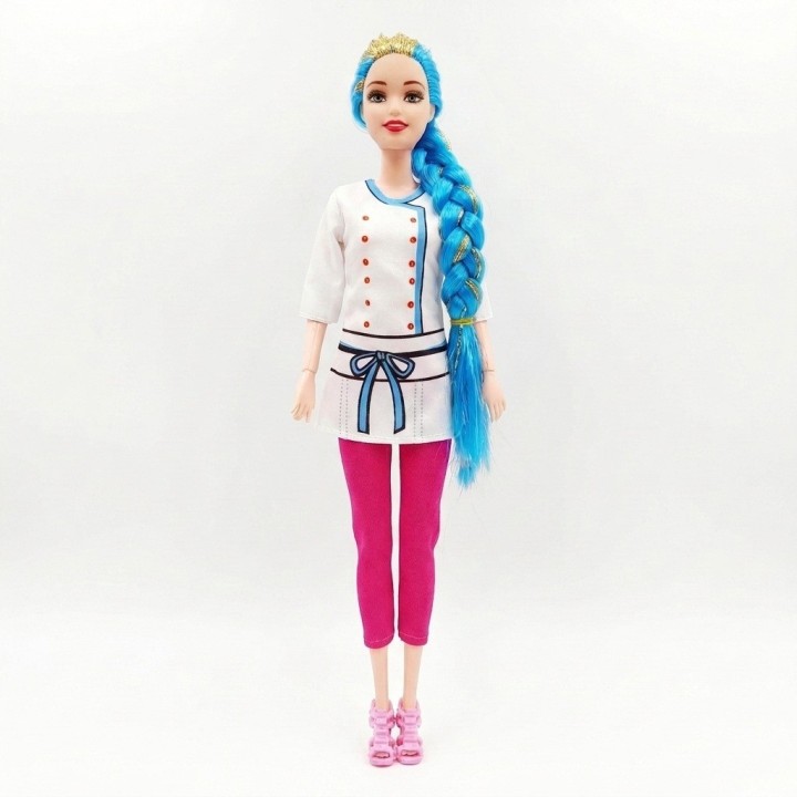 Muñeca Chef Cooking Girl Accesorios De Cocina Y Ollas