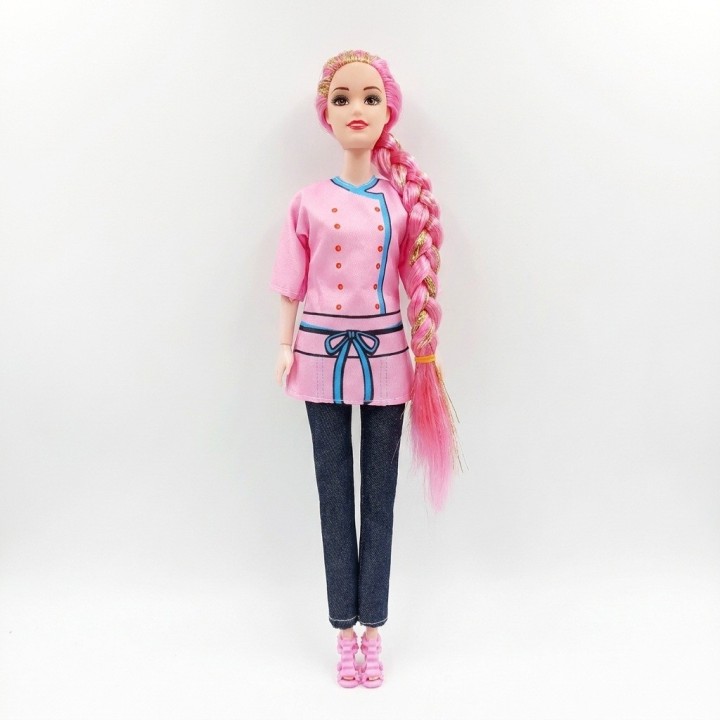 Muñeca Chef Cooking Girl Accesorios De Cocina Y Ollas