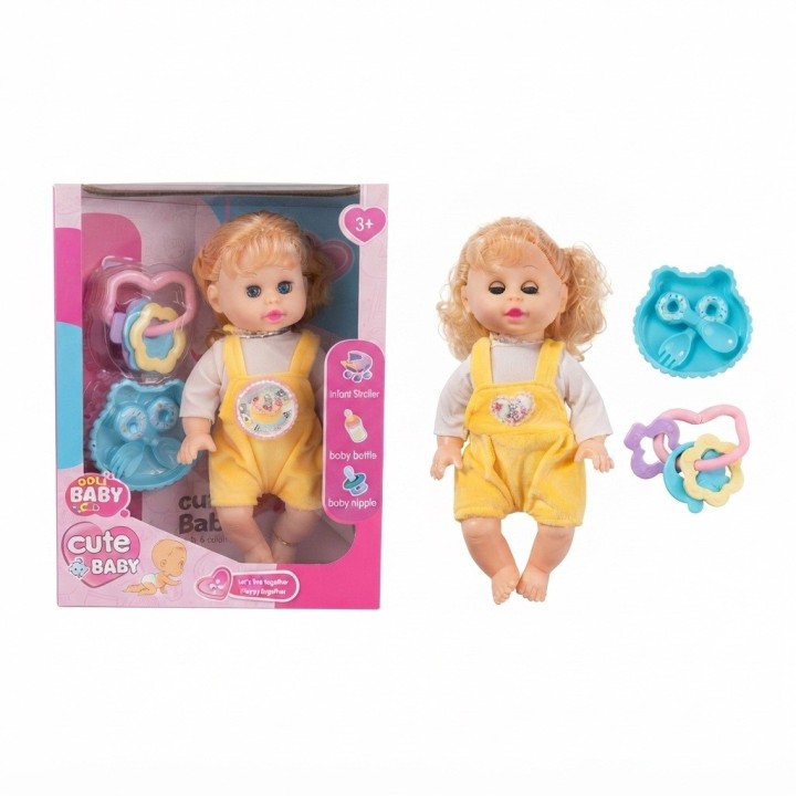 Muñeca Cute Baby Con Accesorios Y Ropa Adorable
