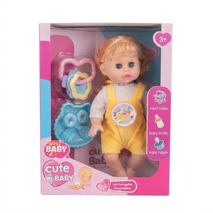 Muñeca Cute Baby Con Accesorios Y Ropa Adorable