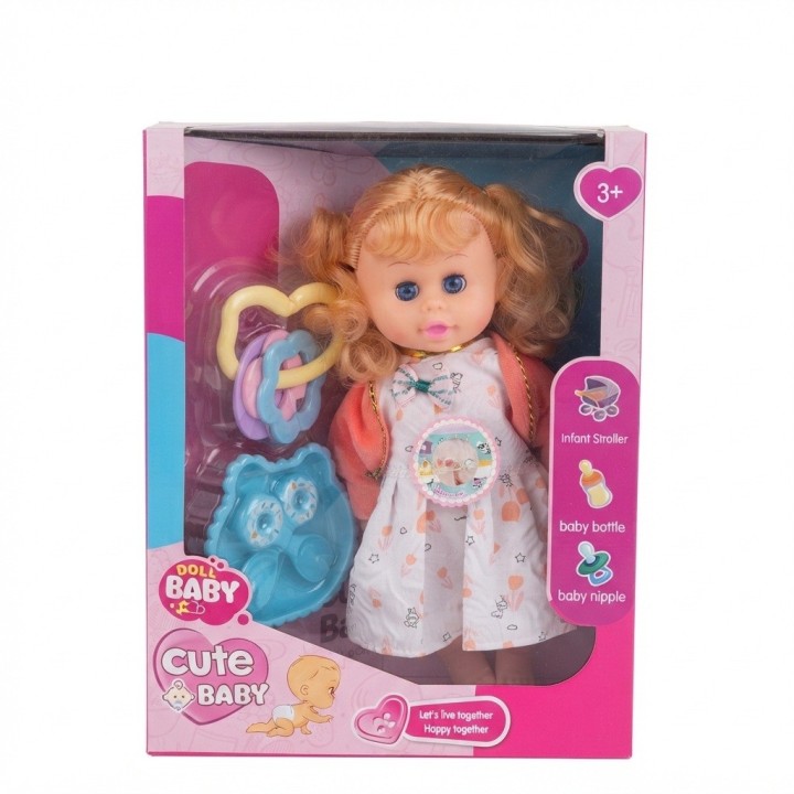 Muñeca Cute Baby Con Accesorios Y Ropa Adorable
