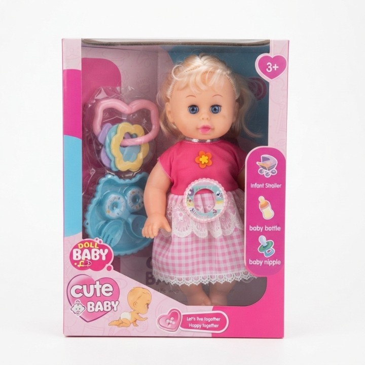 Muñeca Cute Baby Con Accesorios Y Ropa Adorable