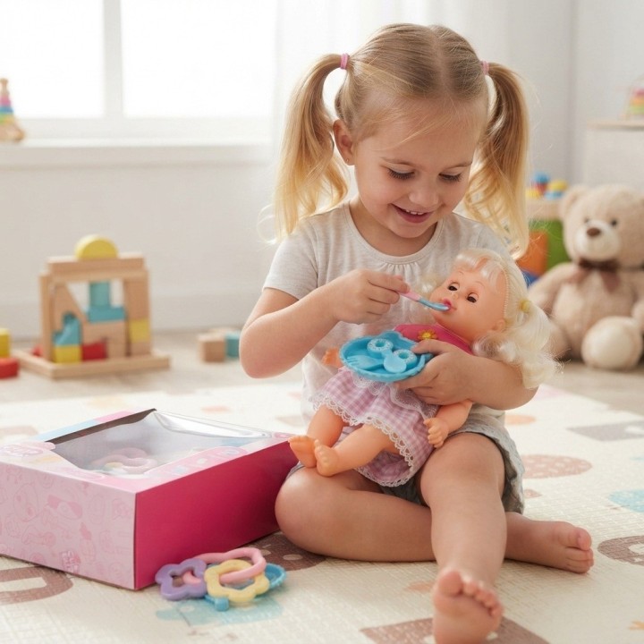 Muñeca Cute Baby Con Accesorios Y Ropa Adorable