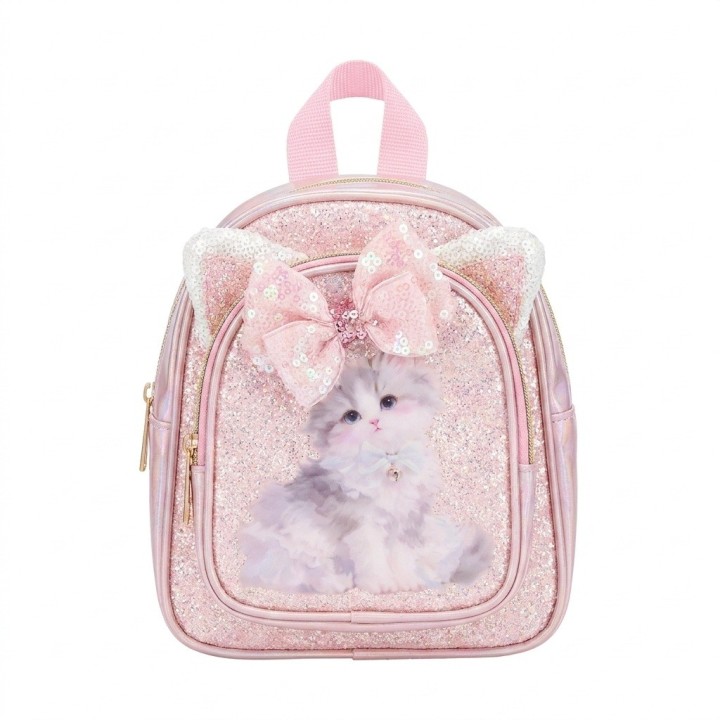 Minimochila Brillante Infantil Con Diseño De Gatito
