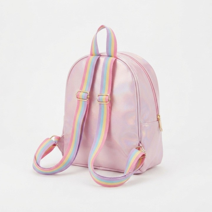 Morral Niña Holográfico Orejas Ratón Y Lazo