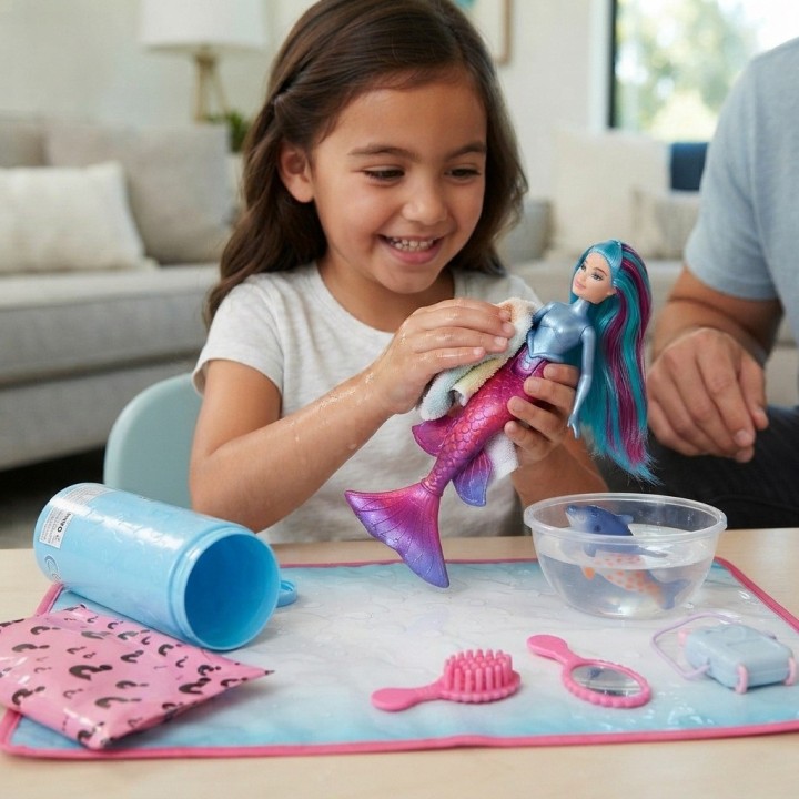 Tubo Sirena Mágica Color Reveal Al Agua + Sorpresas