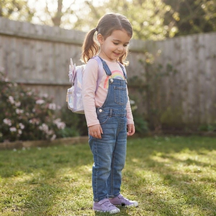 Minimochila Infantil Unicornio Morado Con Lentejuelas