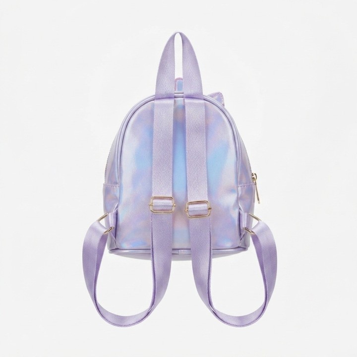 Minimochila Infantil Unicornio Morado Con Lentejuelas